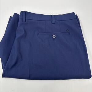 Peter Millar Mens 46R Navy Blue Salem Classic Fit Wicking Flat Front Shorts